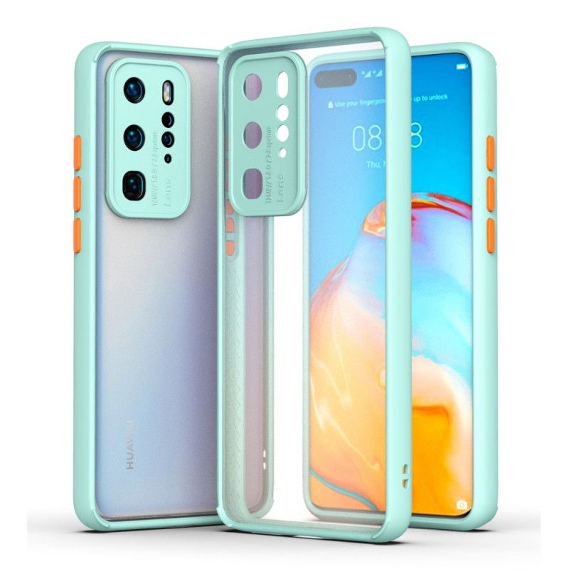 Deksel Huawei P40 Pro Svart Gjennomsiktig Farget Omriss