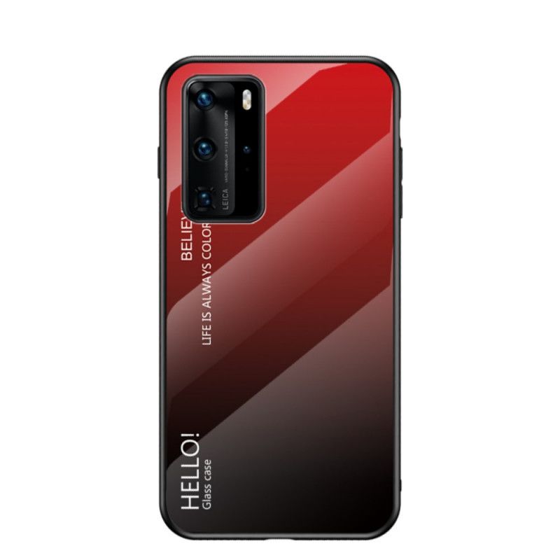 Deksel Huawei P40 Pro Svart Hei Herdet Glass Beskyttelse