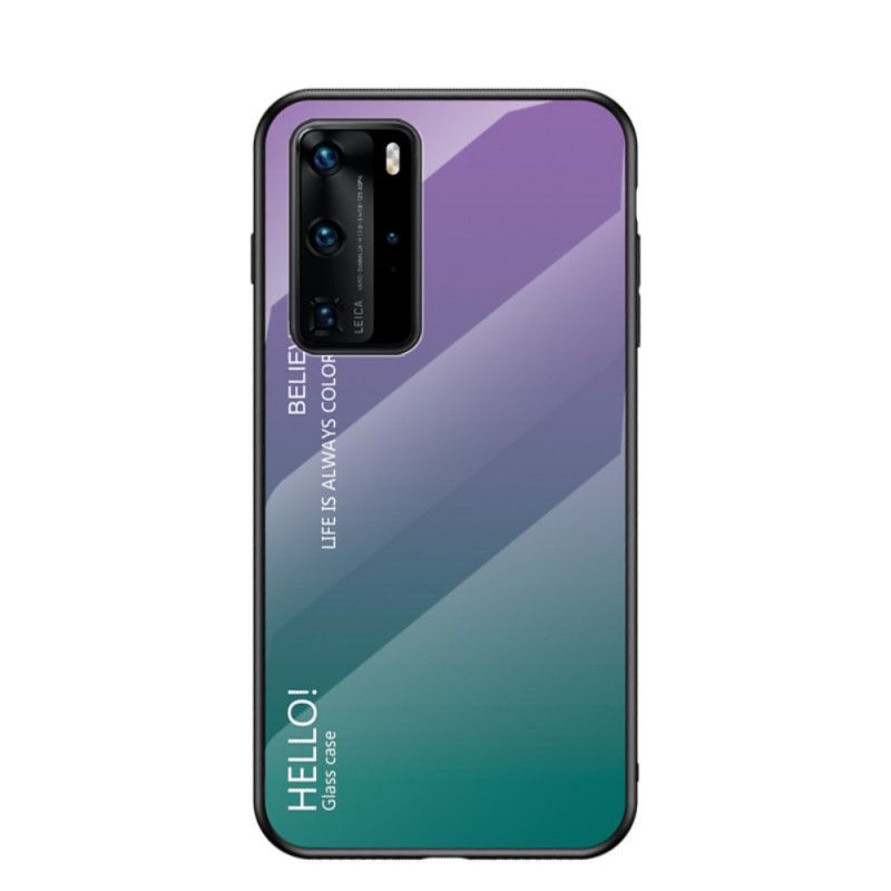 Deksel Huawei P40 Pro Svart Hei Herdet Glass Beskyttelse