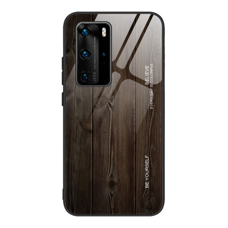 Deksel Huawei P40 Pro Svart Herdet Tredesignglass