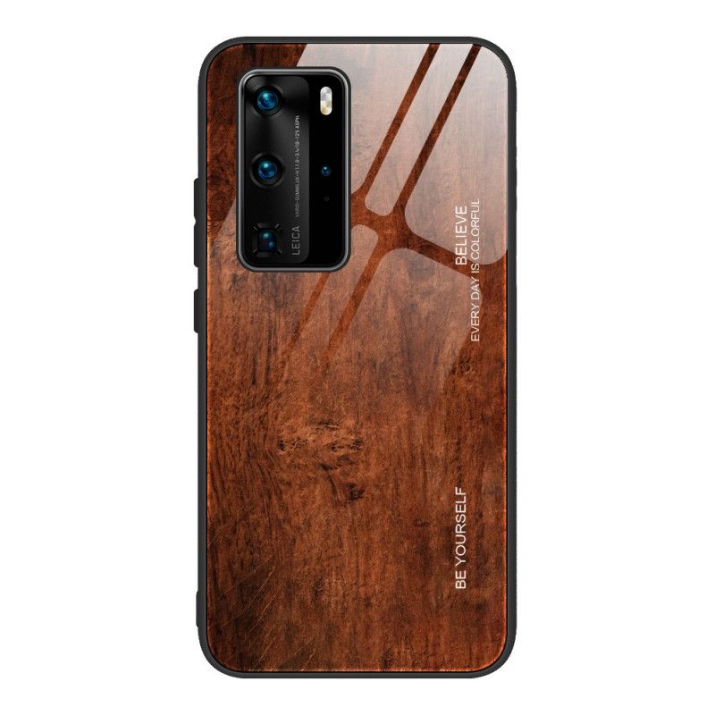 Deksel Huawei P40 Pro Svart Herdet Tredesignglass