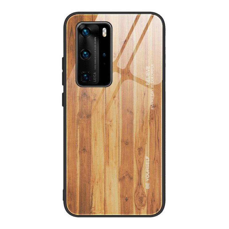 Deksel Huawei P40 Pro Svart Herdet Tredesignglass