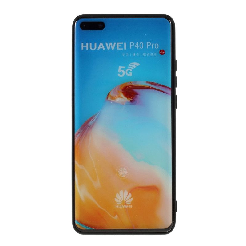 Deksel Huawei P40 Pro Svart Mobildeksel Frostet Silikon