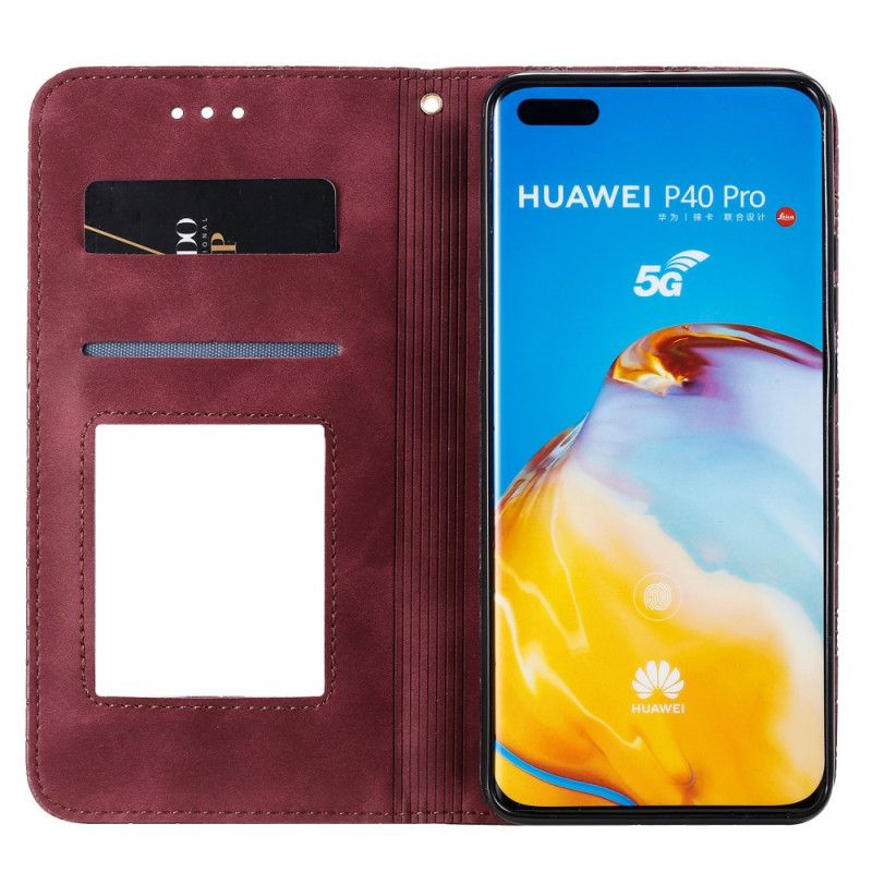 Folio Deksel for Huawei P40 Pro Grønn Stjernetrykk