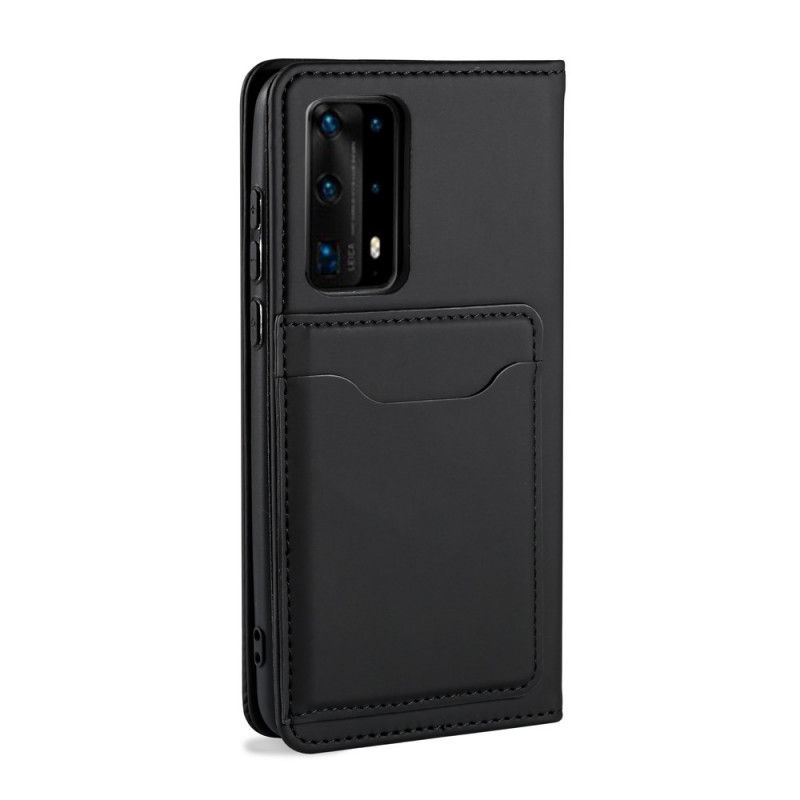 Folio Deksel Huawei P40 Pro Svart Støttekortholder