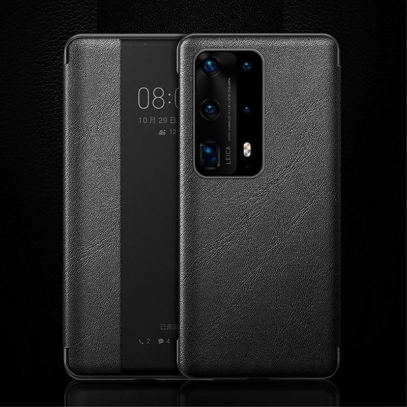 Vis Deksel Huawei P40 Pro Svart Skinneffekt