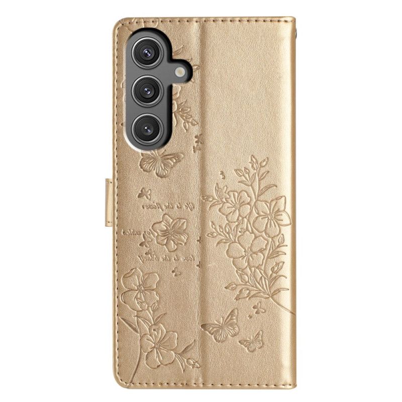 Folio Deksel Samsung Galaxy A16 5g Blomstertrykk