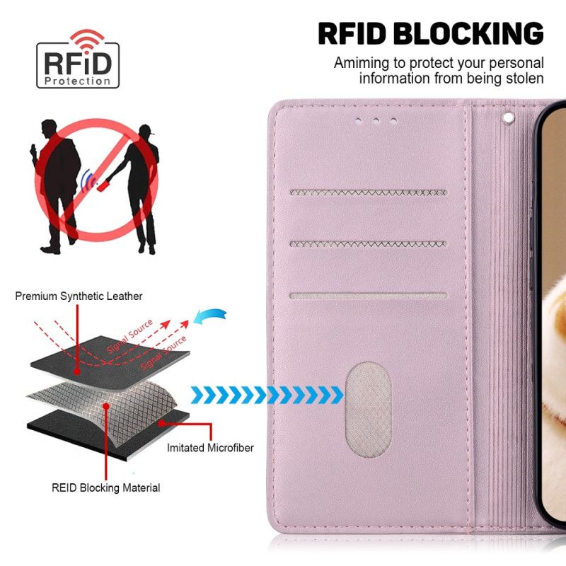 Folio Deksel Til Samsung Galaxy A16 5g Rfid Protection Cat Scene