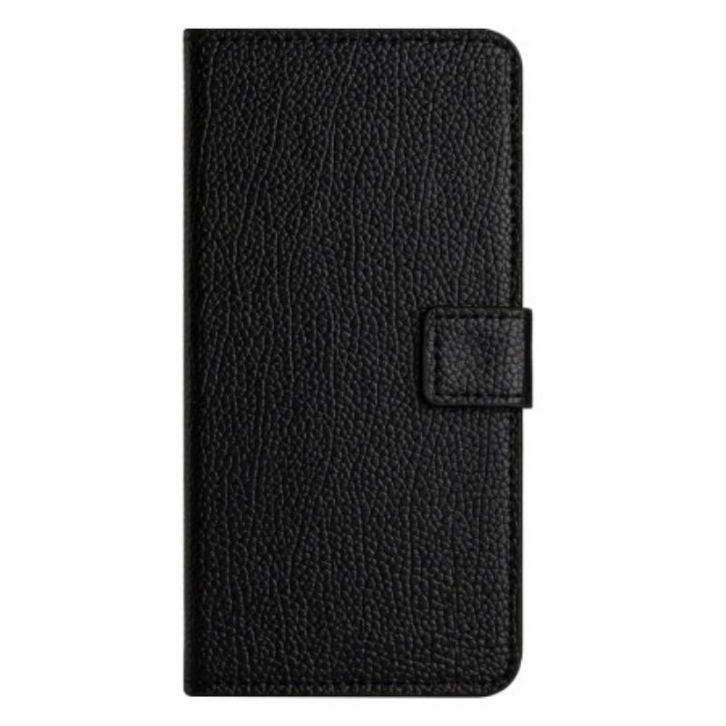 Lærdeksel Folio Deksel Samsung Galaxy A16 5g Mobildeksel Litchi Leather Effect