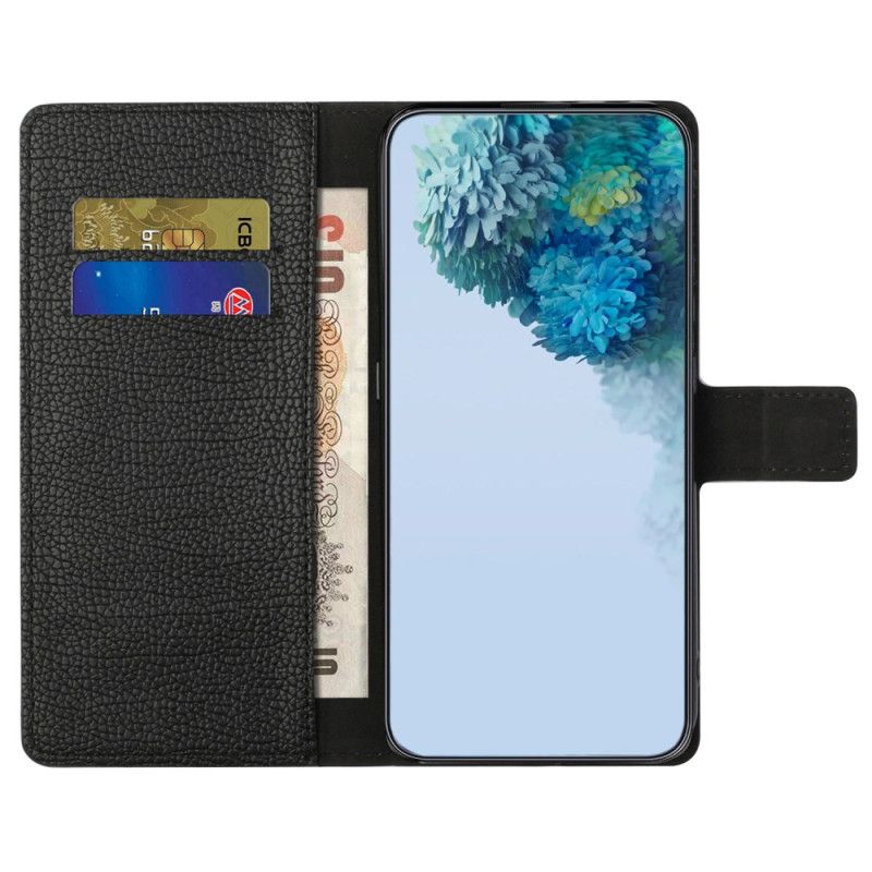 Lærdeksel Folio Deksel Samsung Galaxy A16 5g Mobildeksel Litchi Leather Effect