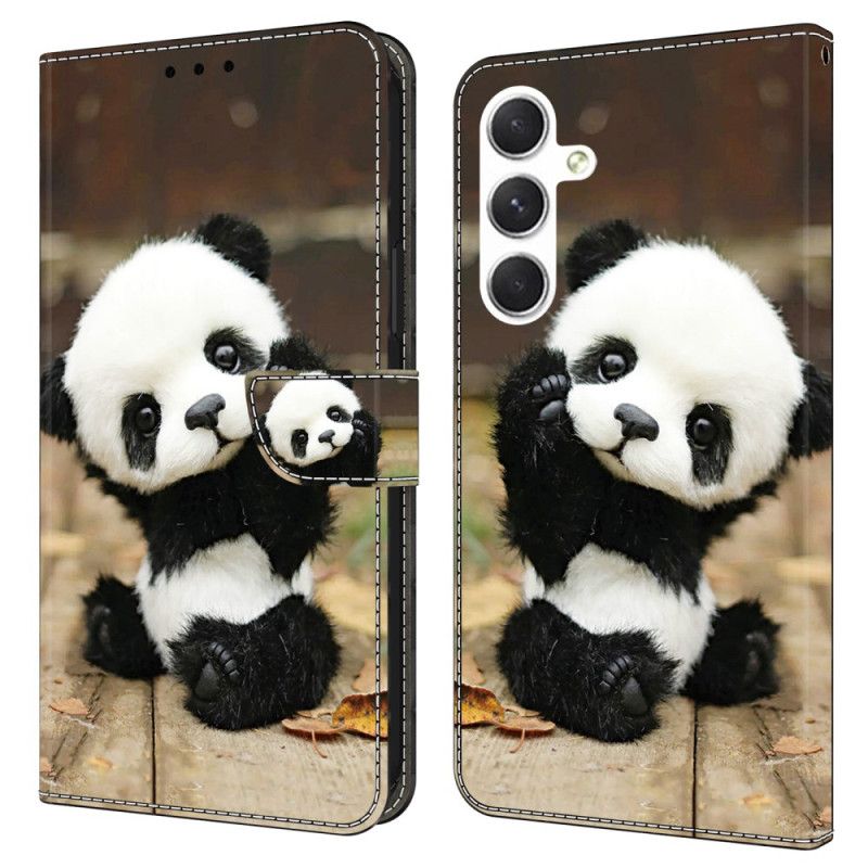 Lærdeksel Folio Deksel Samsung Galaxy A16 5g Panda