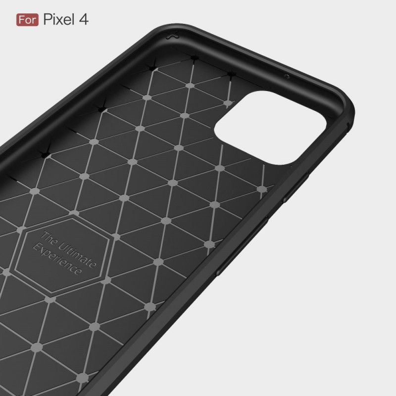 Deksel for Google Pixel 4 Svart Børstet Karbonfiber