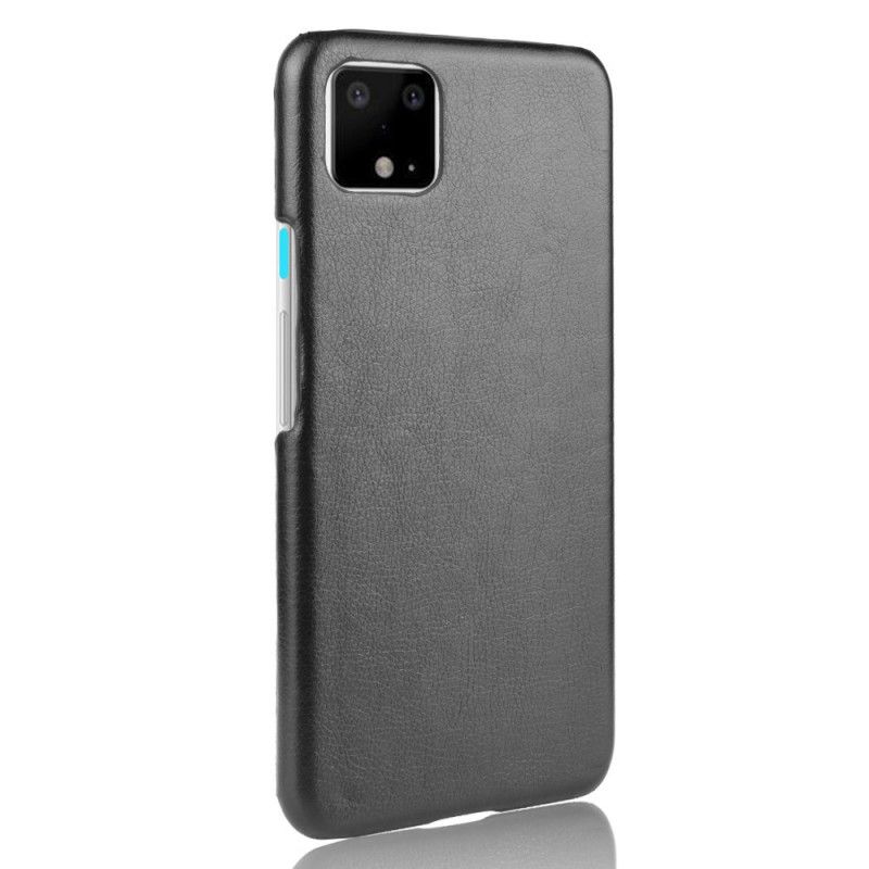 Deksel Google Pixel 4 Svart Litchi-Skinneffekt