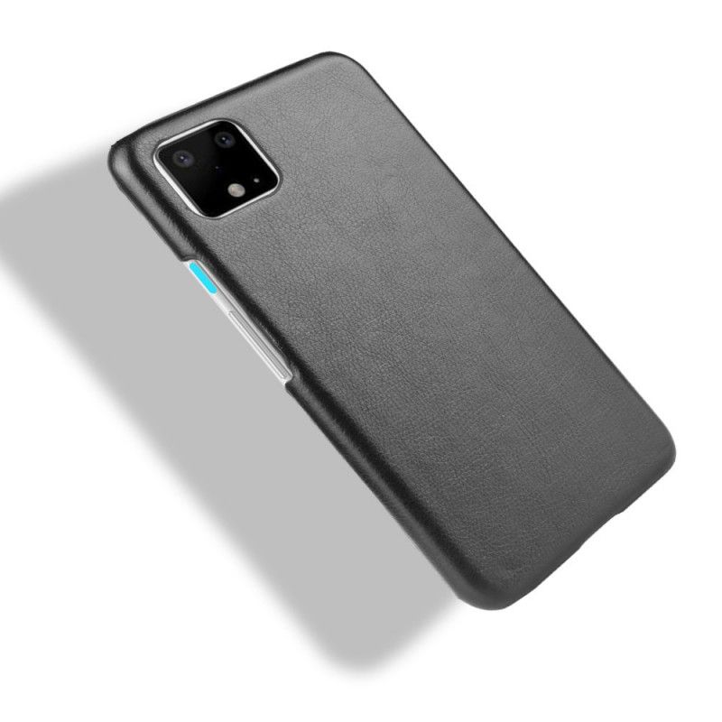 Deksel Google Pixel 4 Svart Litchi-Skinneffekt