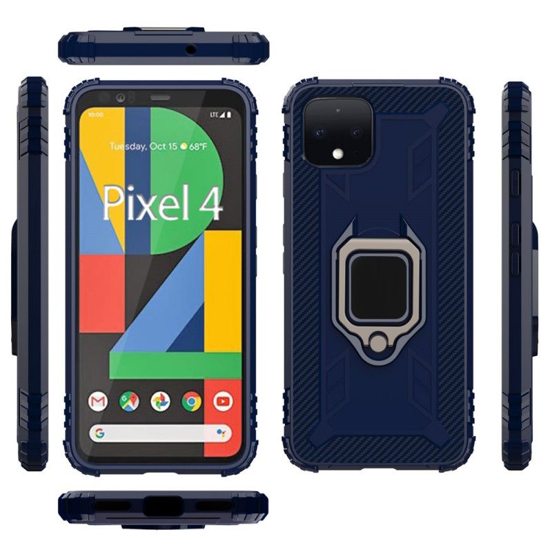 Deksel Google Pixel 4 Svart Ring Og Karbonfiber