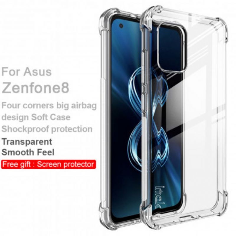 Deksel Asus Zenfone 8 Mobildeksel Transparent Silky Imak