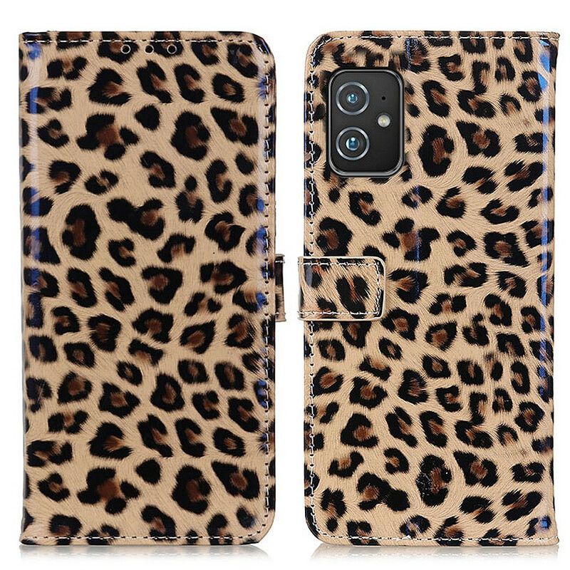 Folio Deksel Asus Zenfone 8 Enkel Leopard Beskyttelse Deksel