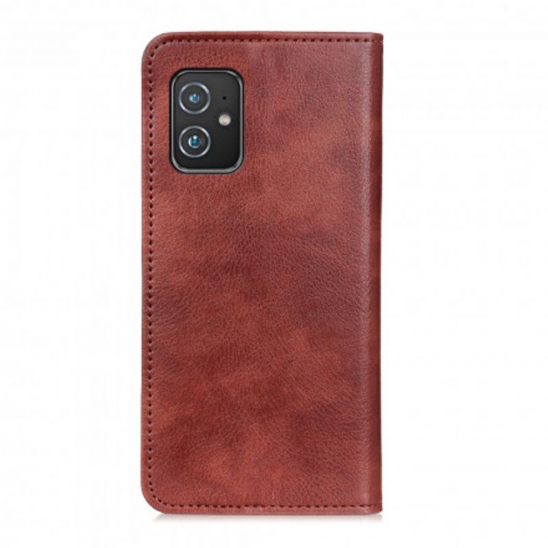 Folio Deksel Asus Zenfone 8 Single Split Litchi Leather