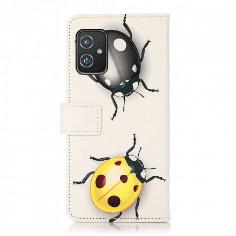 Lærdeksel Folio Deksel Asus Zenfone 8 Mobildeksel Ladybugs