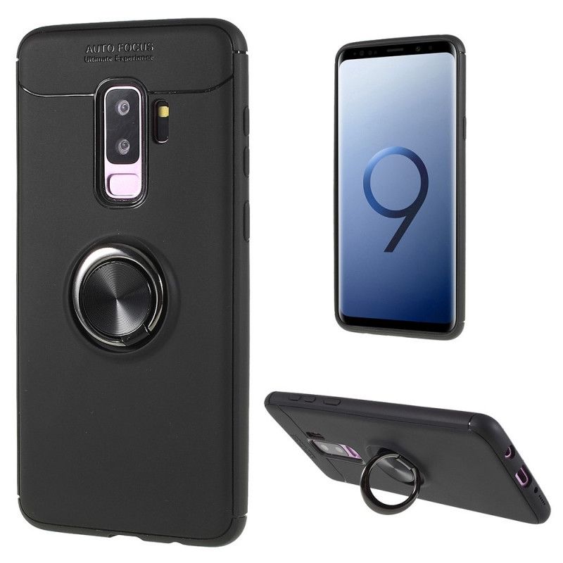 Deksel for Samsung Galaxy S9 Plus Svart Magnetisk Støttering