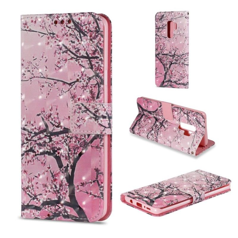 Folio Deksel for Samsung Galaxy S9 Plus Blomstrende Tre