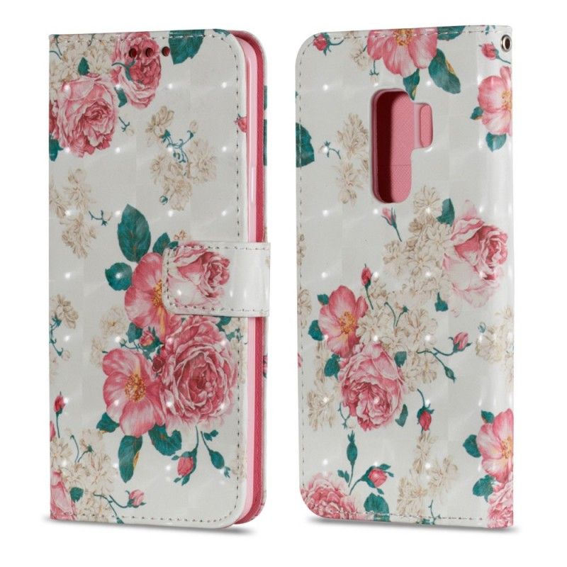 Folio Deksel Samsung Galaxy S9 Plus Frihetsblomster