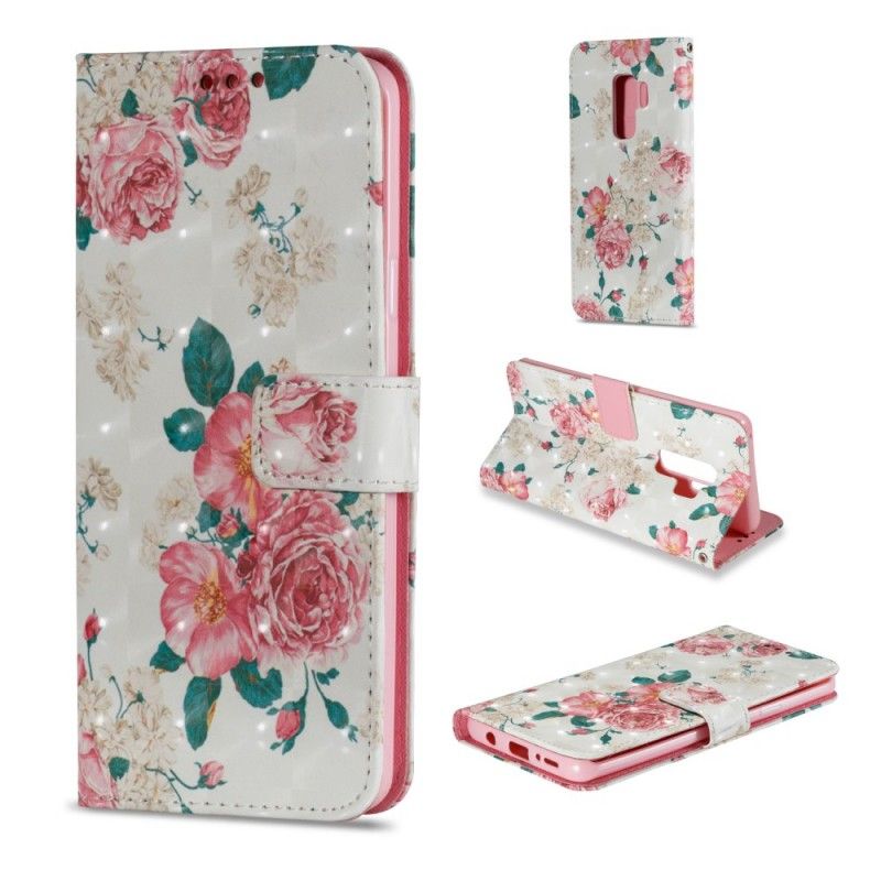 Folio Deksel Samsung Galaxy S9 Plus Frihetsblomster