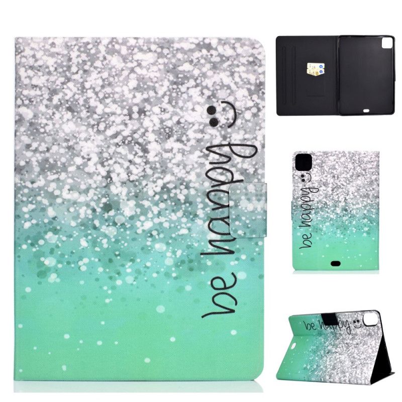 Folio Deksel iPad Pro 11" (2018) (2020) Glitter Vær Glad