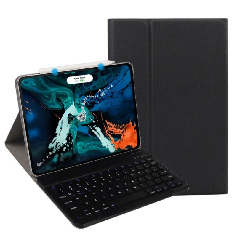 Folio Deksel iPad Pro 11" (2018) (2020) Svart Med Premium Avtakbart Bluetooth-Tastatur