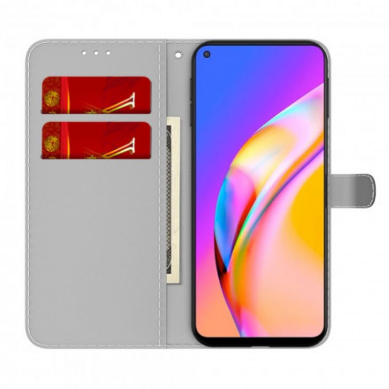 Folio Deksel Oppo A94 5g Abstrakt Mønster