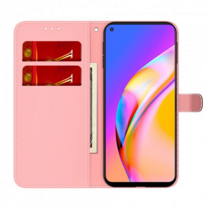 Folio Deksel Oppo A94 5g Akvarell Beskyttelse Deksel