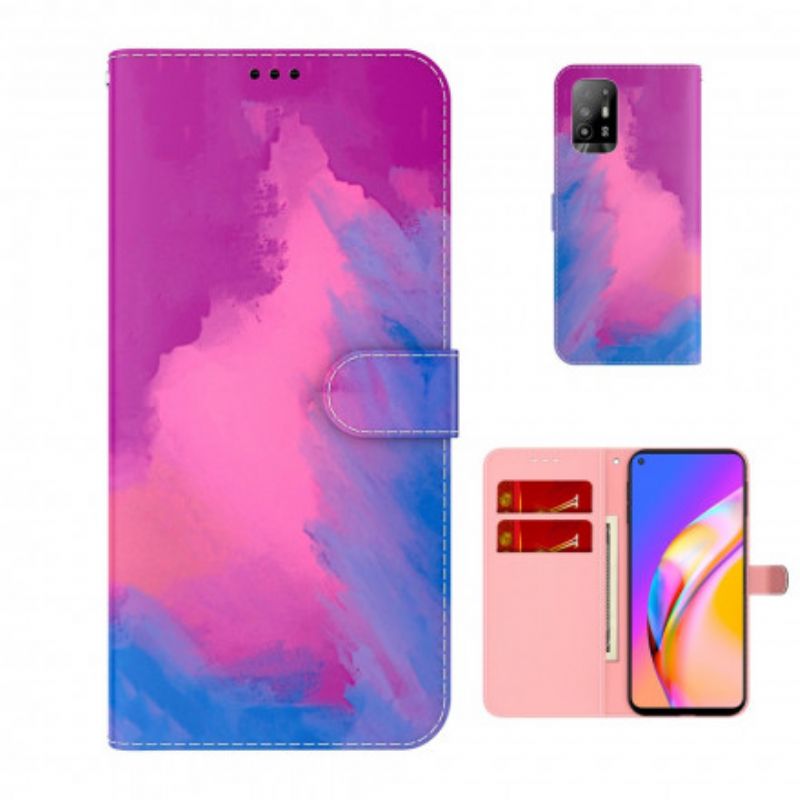 Folio Deksel Oppo A94 5g Akvarell Beskyttelse Deksel