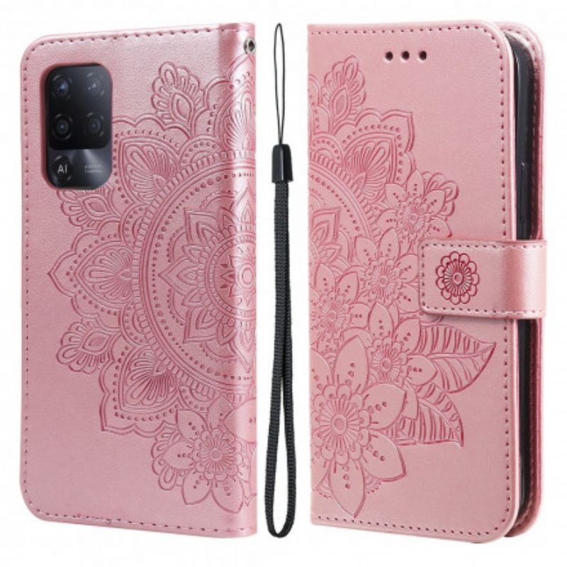 Folio Deksel Oppo A94 5g Blooming Mandala Beskyttelse Deksel