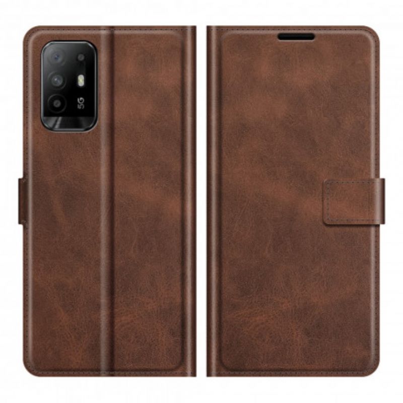 Folio Deksel Oppo A94 5g Slank Ekstrem Skinneffekt