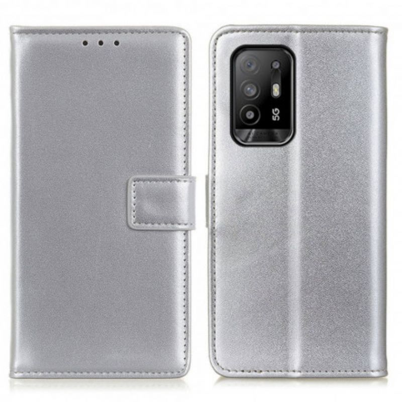 Folio Deksel Oppo A94 5g Vanlig Kunstskinn