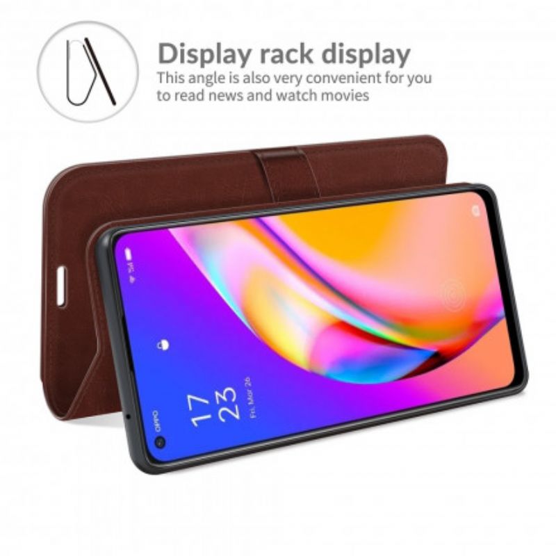 Folio Deksel Til Oppo A94 5g Faux Leather Ultra