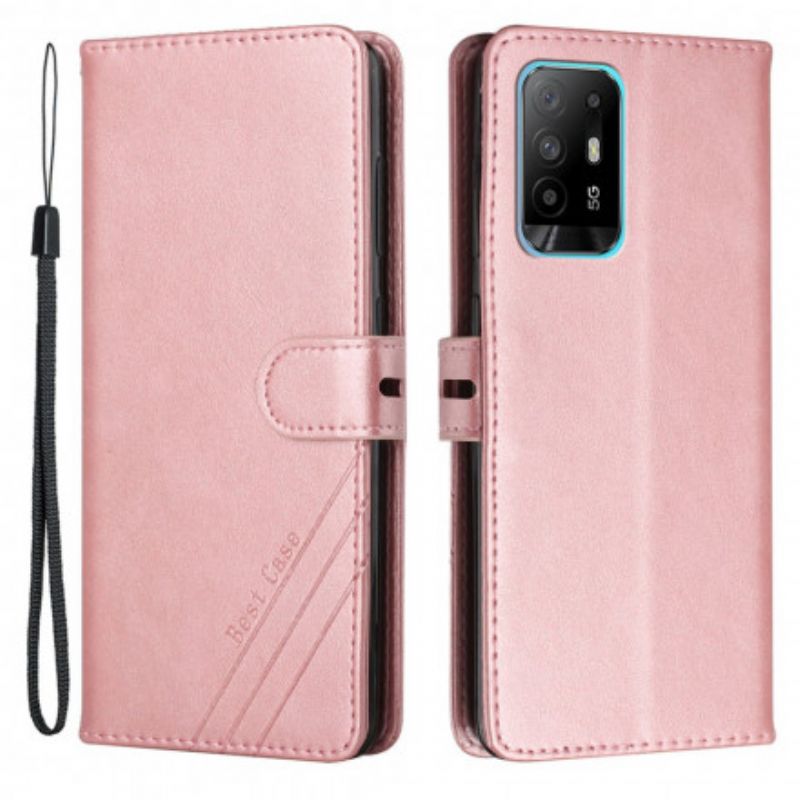 Lærdeksel Folio Deksel Oppo A94 5g Mobildeksel Best Case