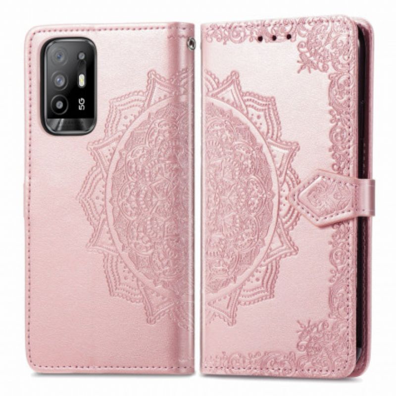 Lærdeksel Folio Deksel Oppo A94 5g Mobildeksel Mandala Middelalder