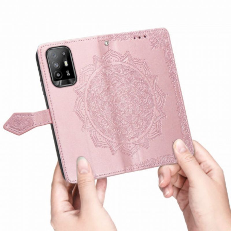 Lærdeksel Folio Deksel Oppo A94 5g Mobildeksel Mandala Middelalder