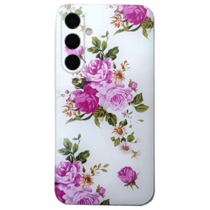 Deksel Til Samsung Galaxy S24 Fe Rosa Blomster