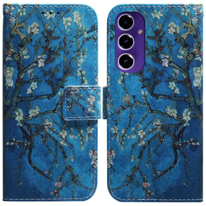 Folio Deksel Samsung Galaxy S24 Fe Aprikosblomster