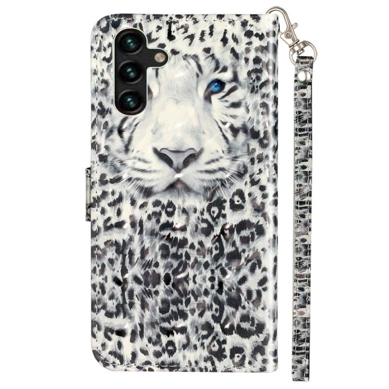 Folio Deksel Samsung Galaxy S24 Fe Leopard Med Stropp