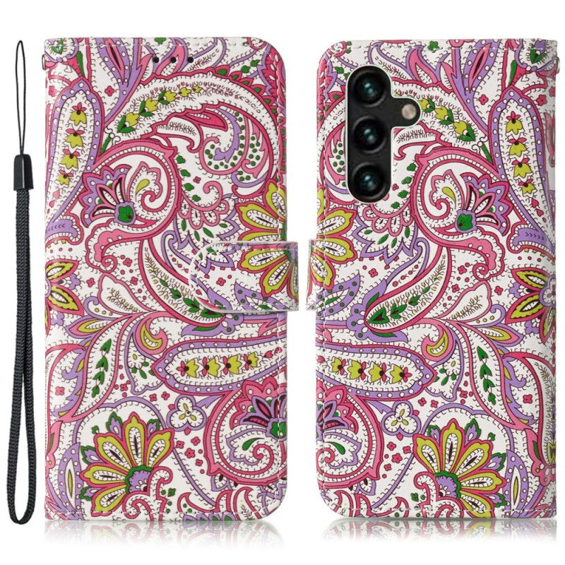 Folio Deksel Samsung Galaxy S24 Fe Paisley-mønster Beskyttelse Deksel