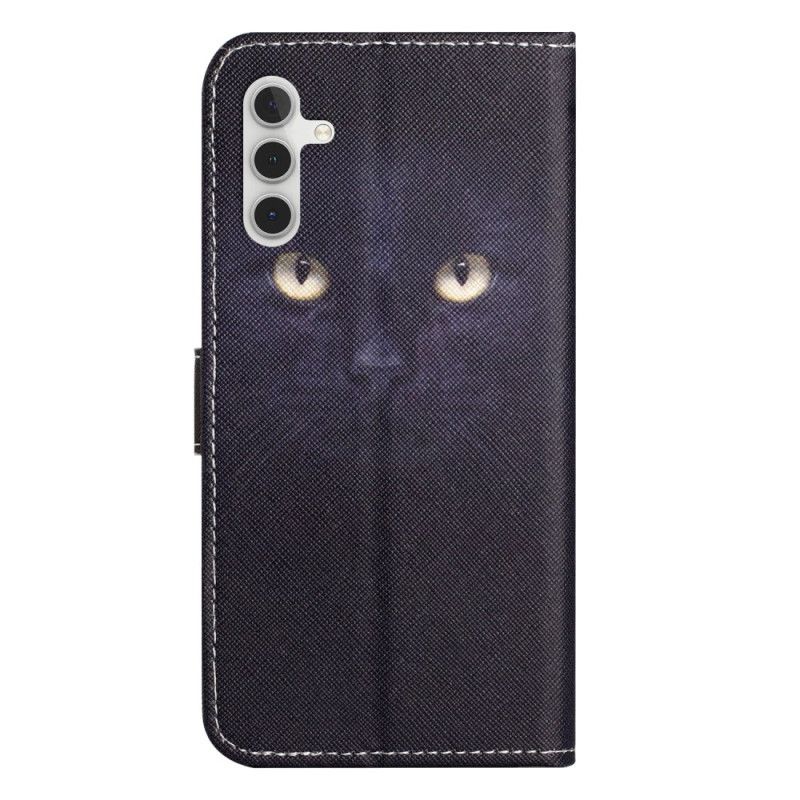 Folio Deksel Samsung Galaxy S24 Fe Strappy Cat Eyes