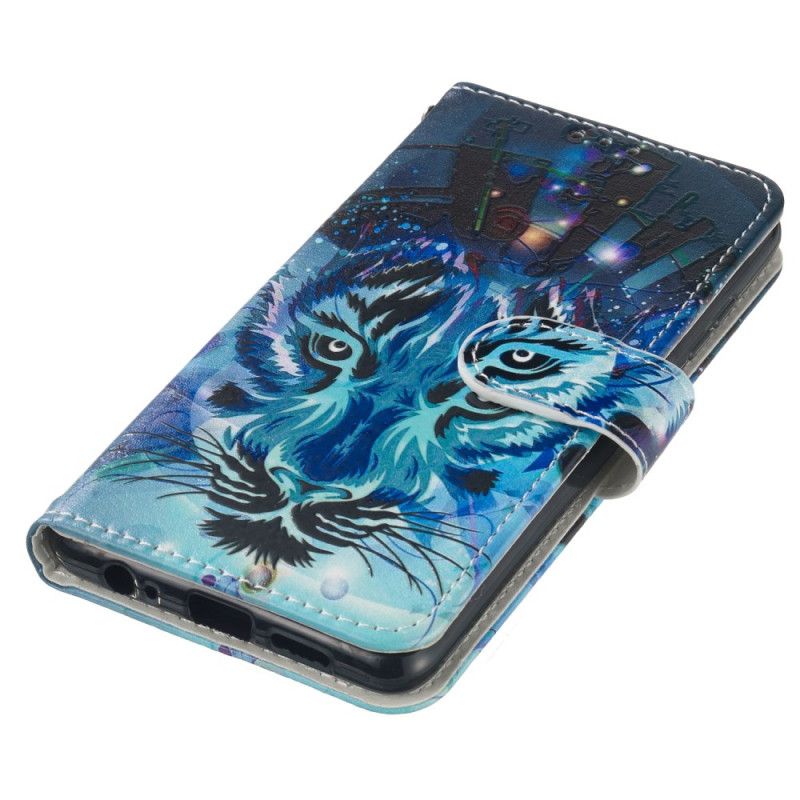 Folio Deksel Til Samsung Galaxy S24 Fe Wolf Print Strap