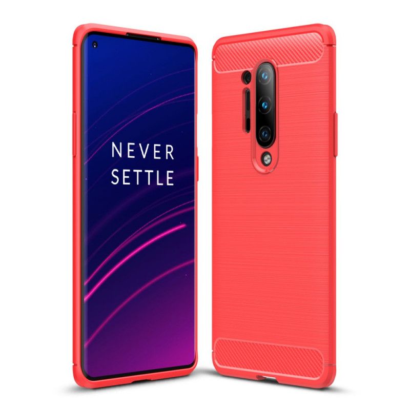 Deksel for OnePlus 8 Pro Svart Børstet Karbonfiber