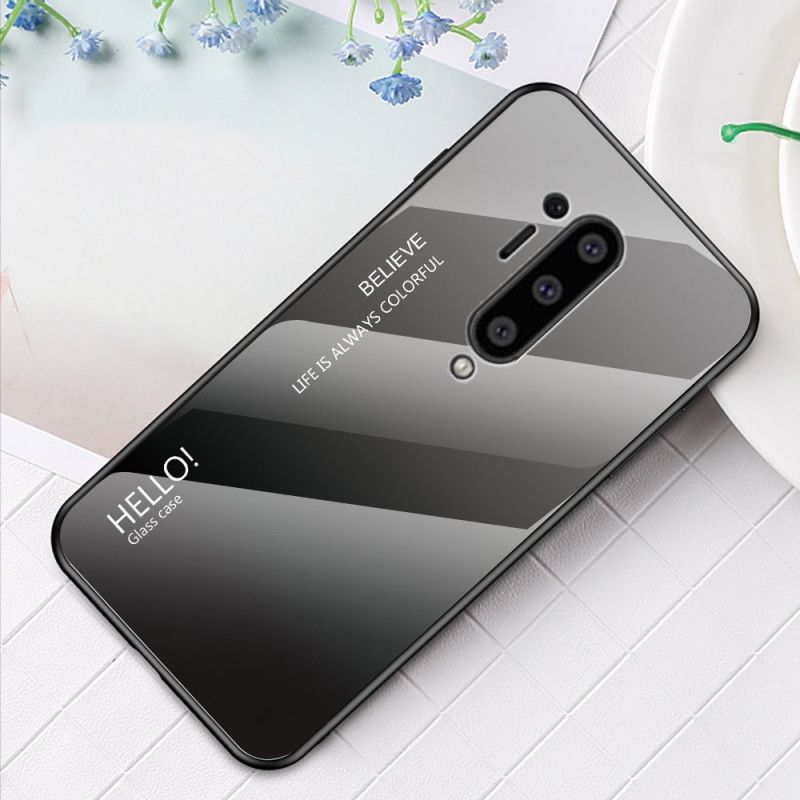 Deksel for OnePlus 8 Pro Svart Hei Herdet Glass