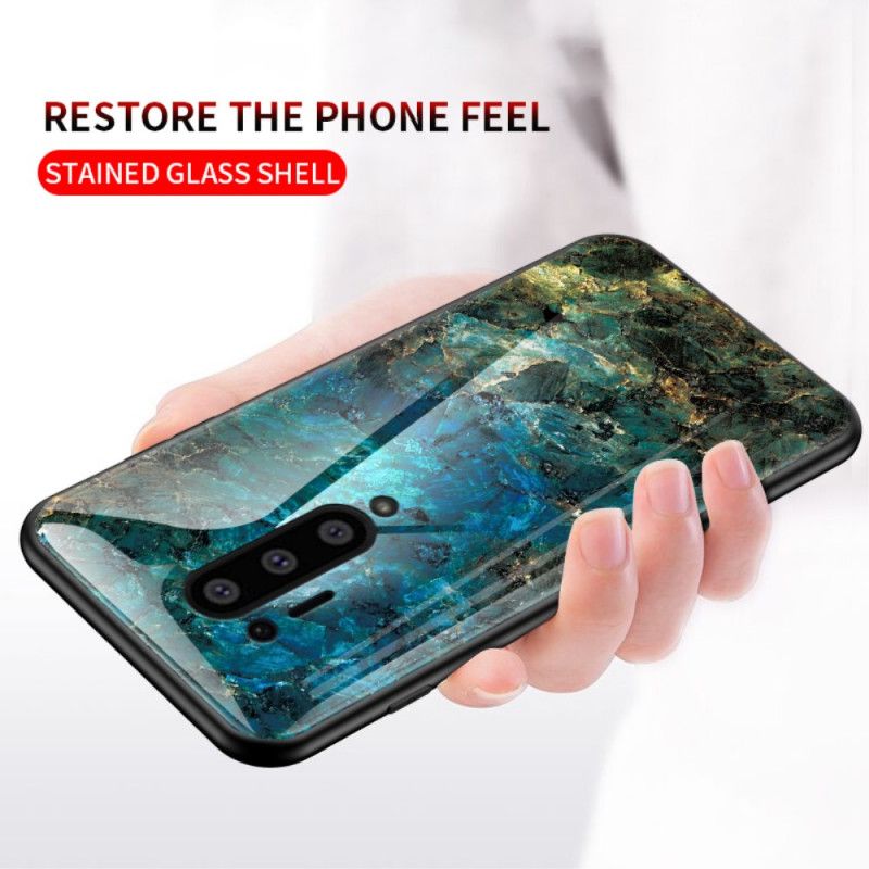 Deksel OnePlus 8 Pro Svart Herdet Glass Premumfarger Anti-fall