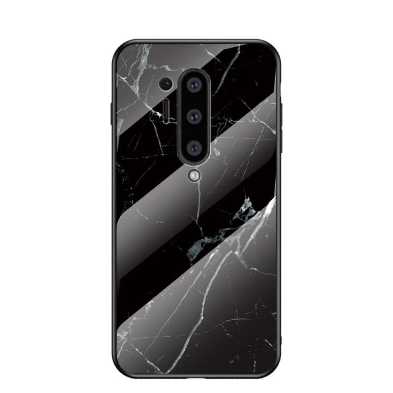 Deksel OnePlus 8 Pro Svart Herdet Glass Premumfarger Anti-fall