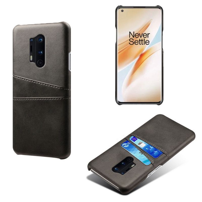 Deksel OnePlus 8 Pro Svart Kortholder Anti-fall